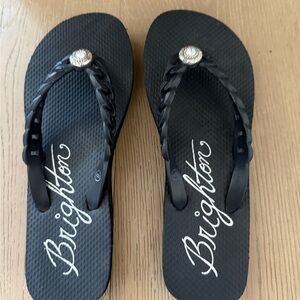 Brighton black braided Flip Flops